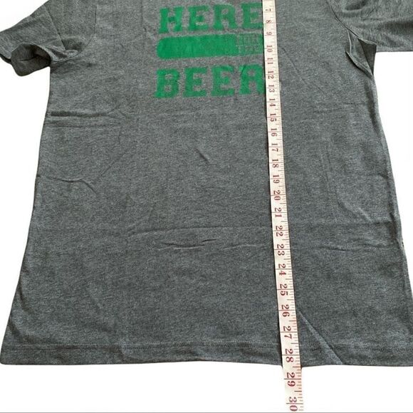 New Express Men’s Crewneck Here For The Beer Logo Tee Size Medium - Picture 3 of 7